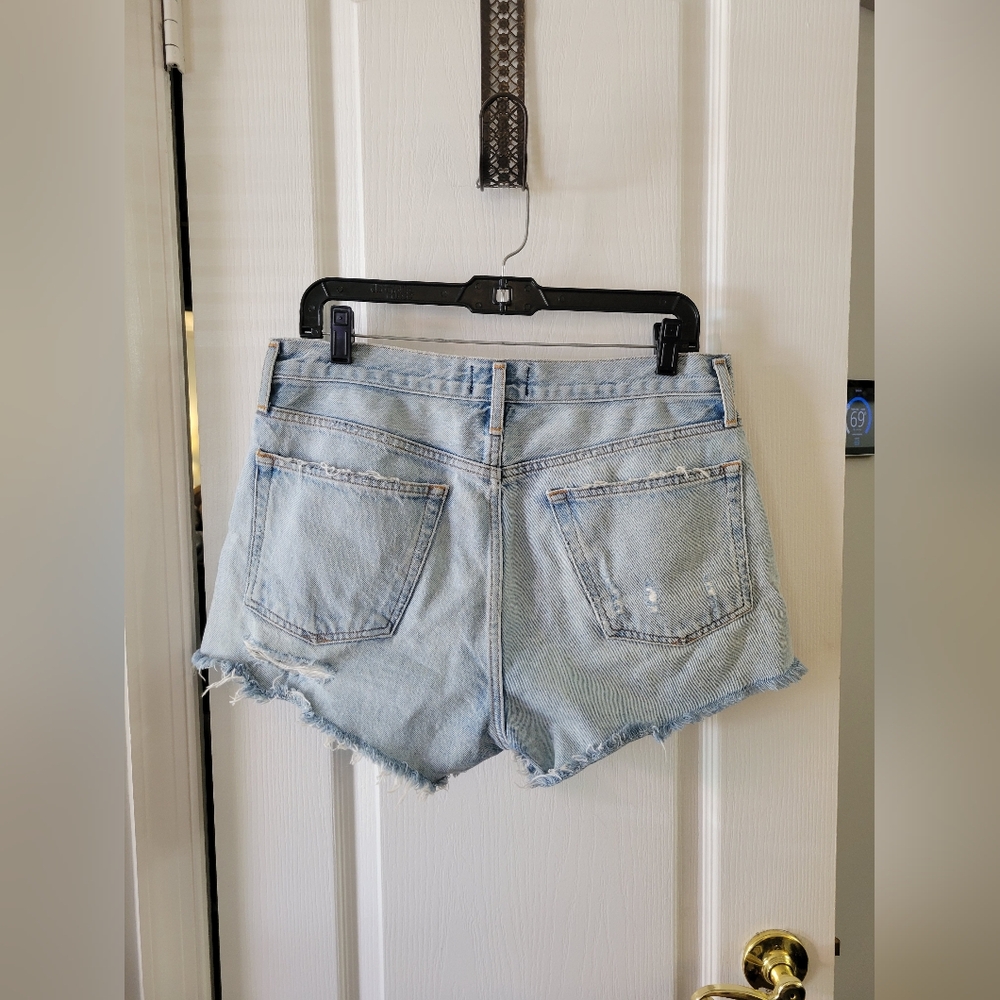 AGOLDE Parker Vintage Cut Off Shorts Swapmeet Distressed Button Fly Size 29 - Picture 8 of 11